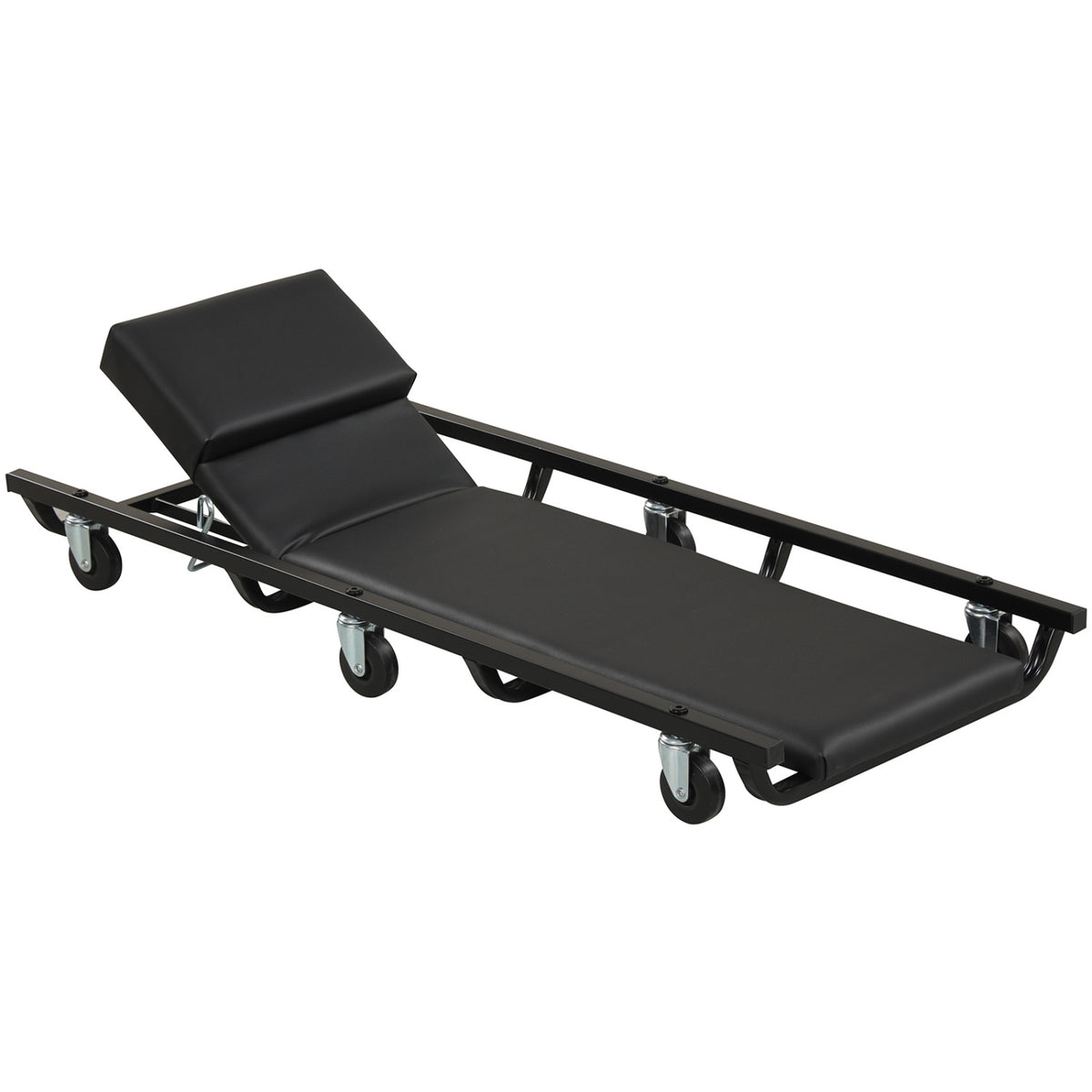 Rolling Creeper Padded Mechanic Cart with Adjustable Backrest and Headrest