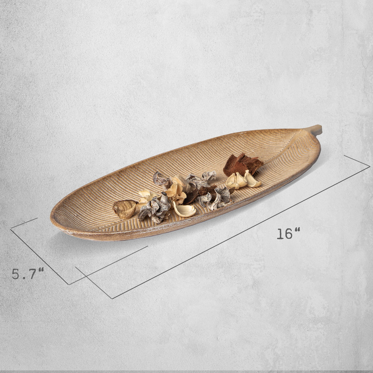 423 - Leaf Design Wood Tray - Elegant Jewelry Plate Tray with Intricate Leaf Design - Decorative Centerpiece for Home, Kitchen, and Events