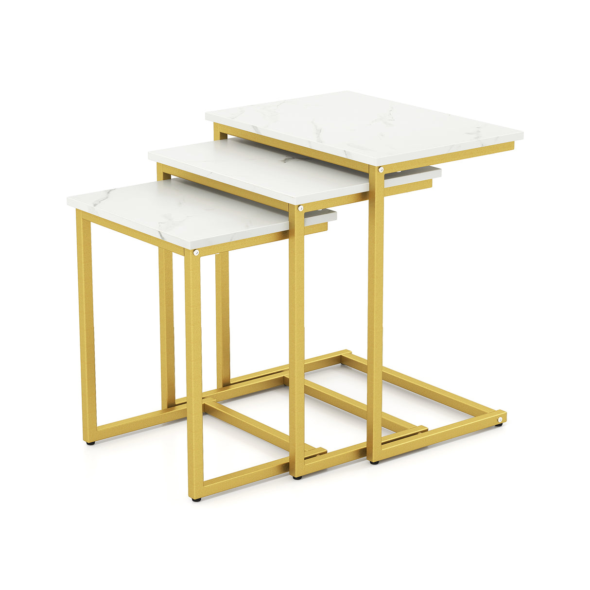 3 Pieces Multifunctional Coffee End Table Set