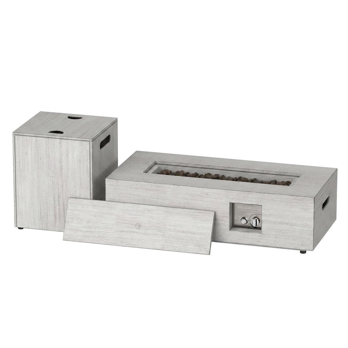 50 000 BTU Outdoor Rectangular Fire Table with Tank Holder