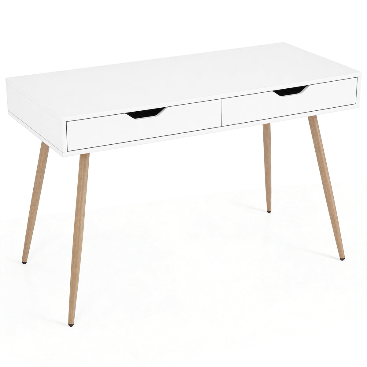 Computer Desk with 2 Drawers for Small Spaces