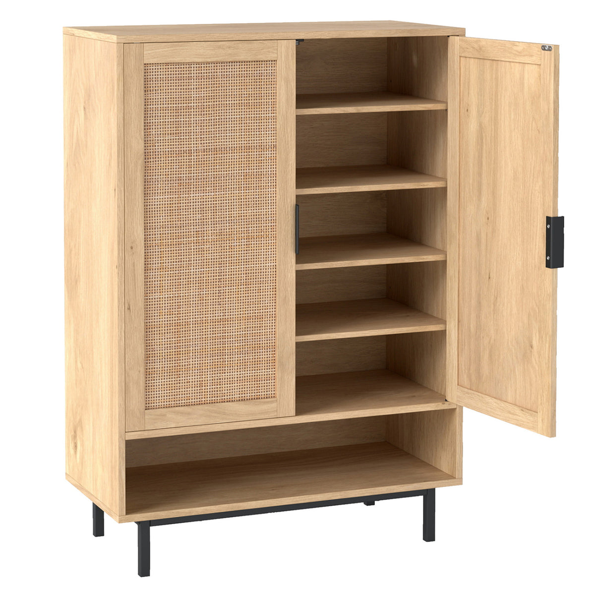6-Tier Tall Shoe Cabinet with Double Doors