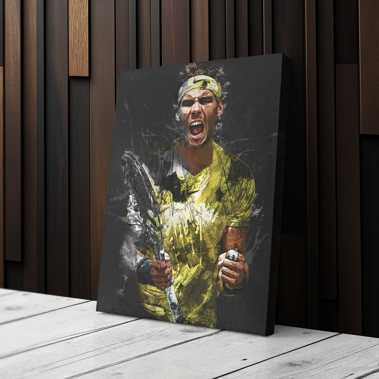 Rafael Nadal Canvas Print – Iconic Tennis Wall Art for Man Cave or Home