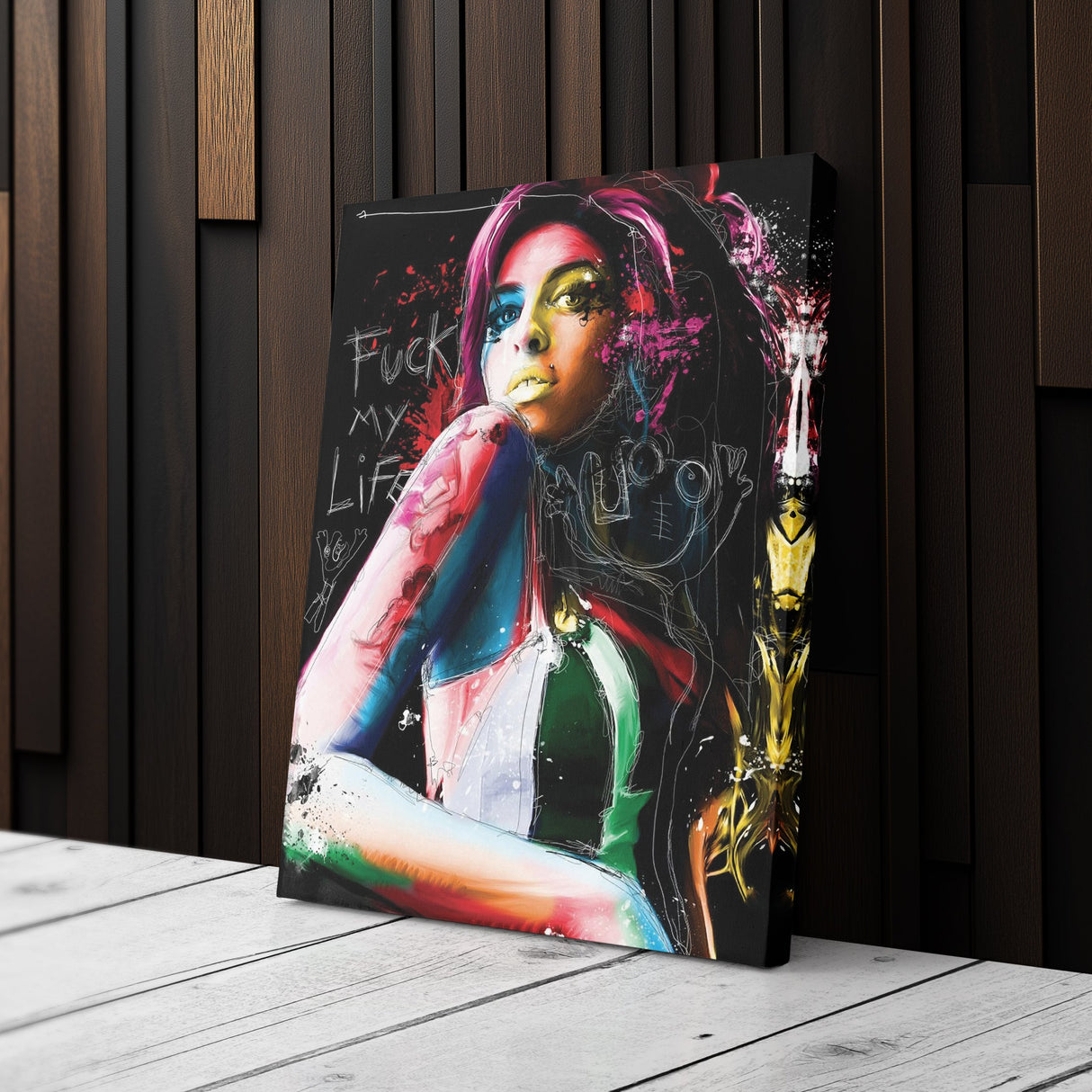 Amy Winehouse Canvas – Pop Music Wall Art for Home Decor