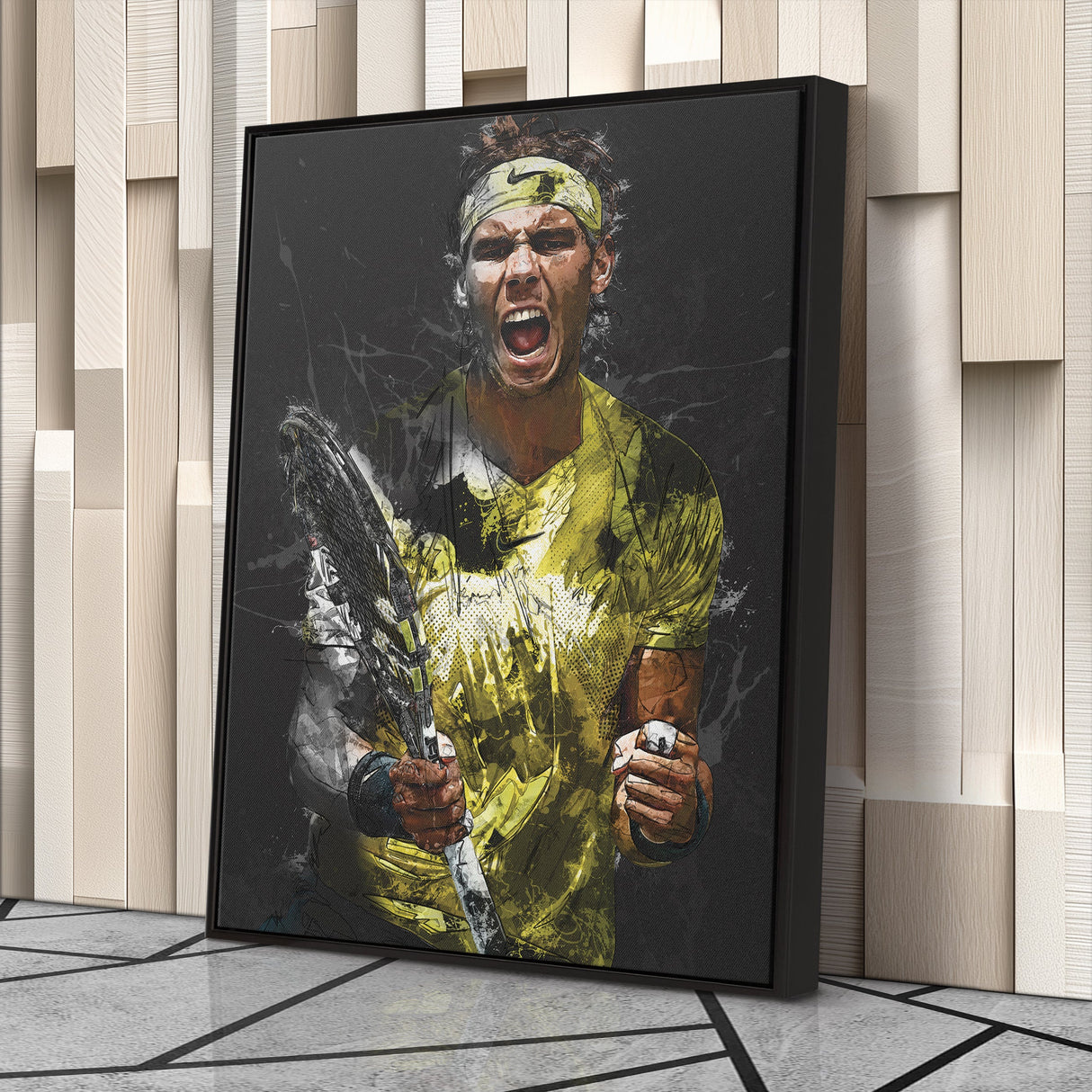 Rafael Nadal Canvas Print – Iconic Tennis Wall Art for Man Cave or Home