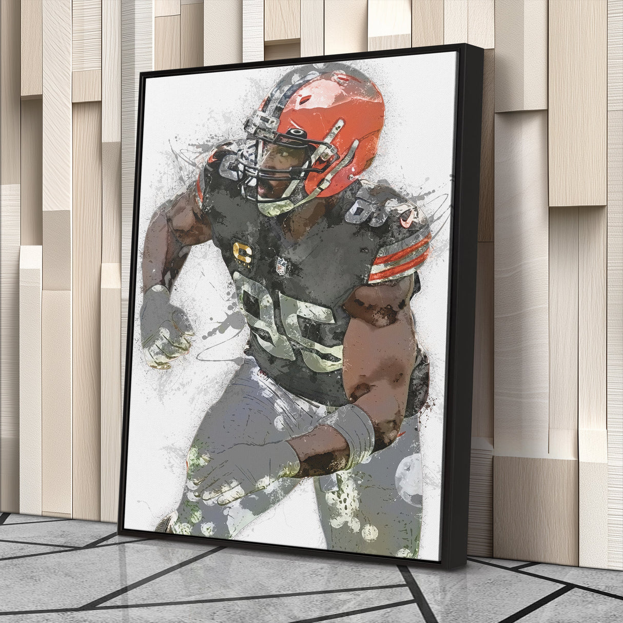 Myles Garrett Canvas Art – Cleveland Browns Wall Decor