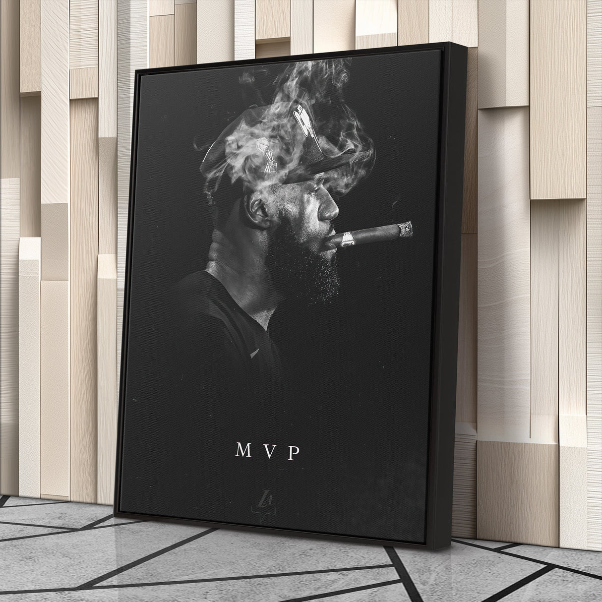 LeBron James Canvas Art – Cigar Lakers Wall Decor