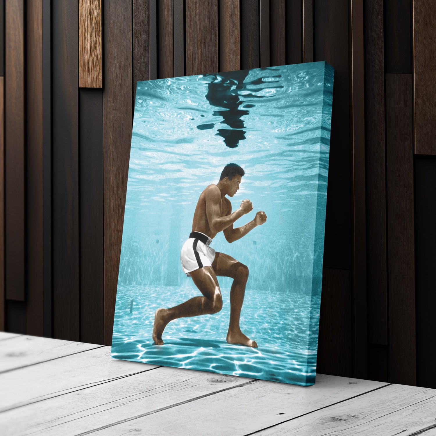 Muhammad Ali Underwater Canvas – Boxing Wall Art for Home Decor