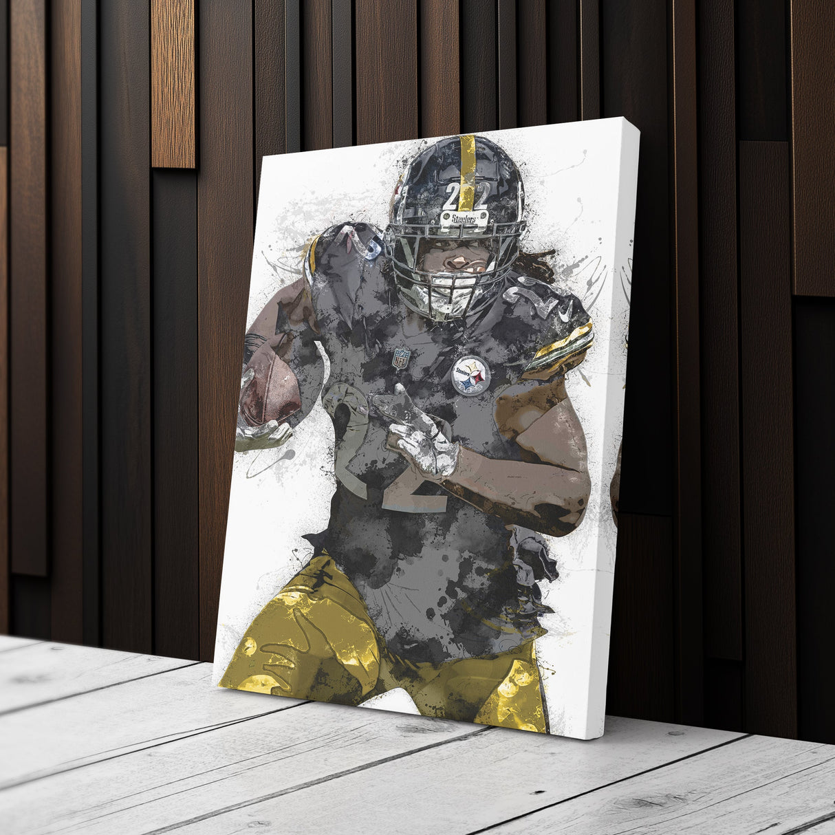 Najee Harris Canvas Art – Pittsburgh Steelers Wall Decor