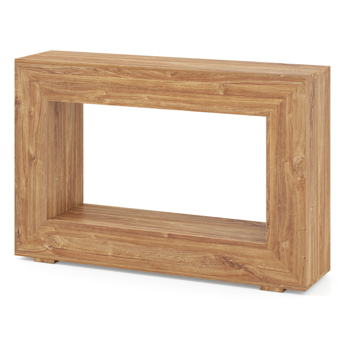 47" 2-Tier Farmhouse Console Table with Open Storage Shelf for Living Room