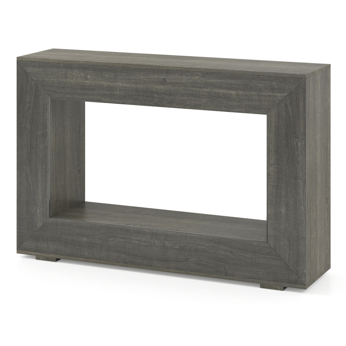 47" 2-Tier Farmhouse Console Table with Open Storage Shelf for Living Room
