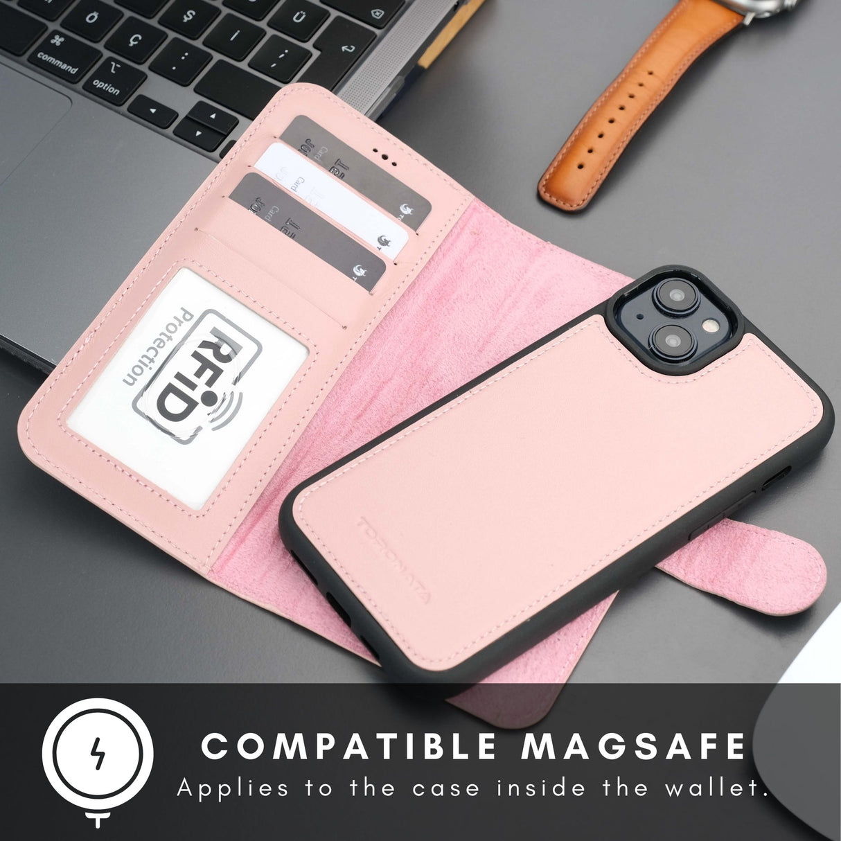 Casper Leather iPhone 14 Wallet Case | MagSafe