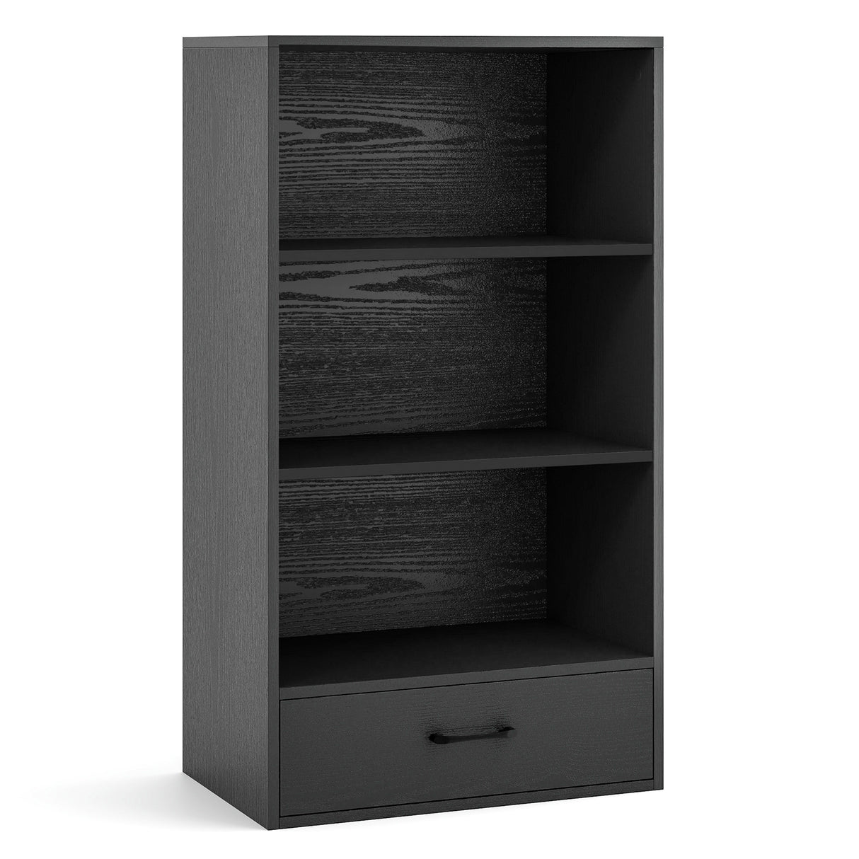 48 Inch Tall 4 Tiers Wood Bookcase with Drawer