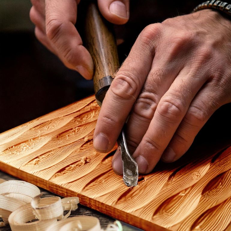 Acacia Elara Solid Wood TV Stand with Storage and Cable Management for TVs up to 80"