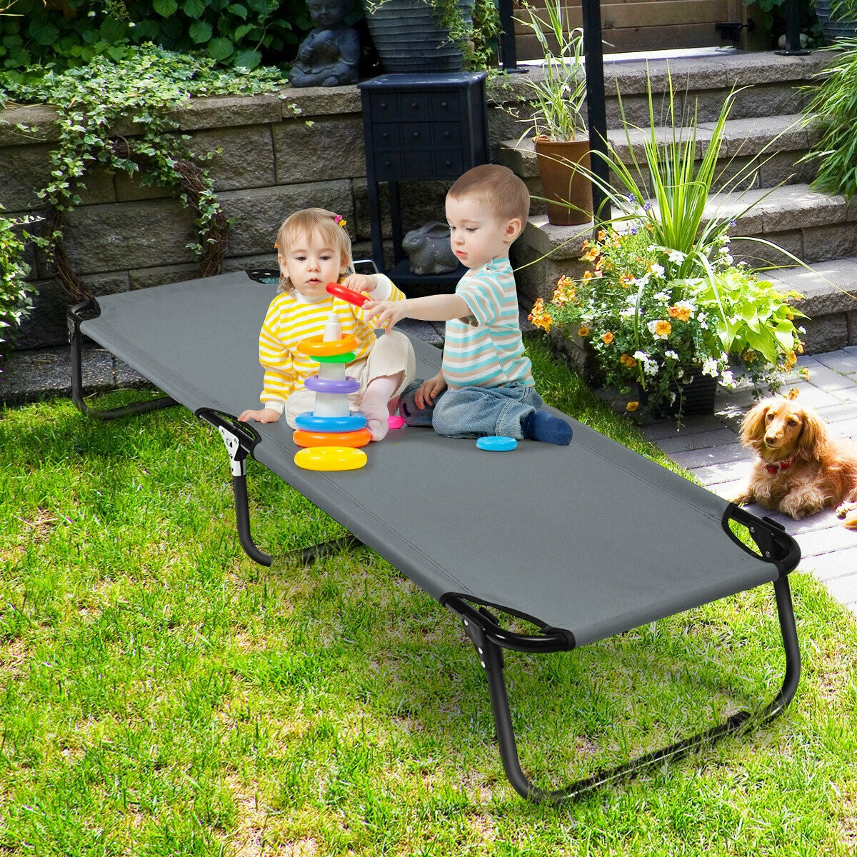 Folding Camping Bed Outdoor Portable Military Cot Sleeping Hiking