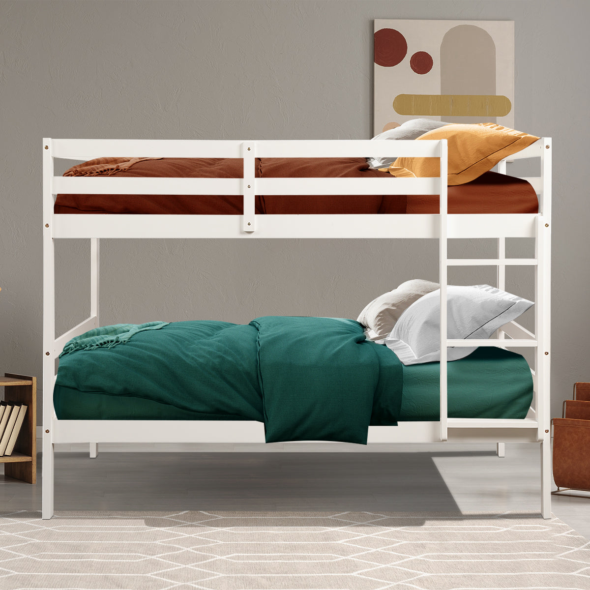 Twin Bunk Bed Children Wooden Bunk Beds Solid Hardwood