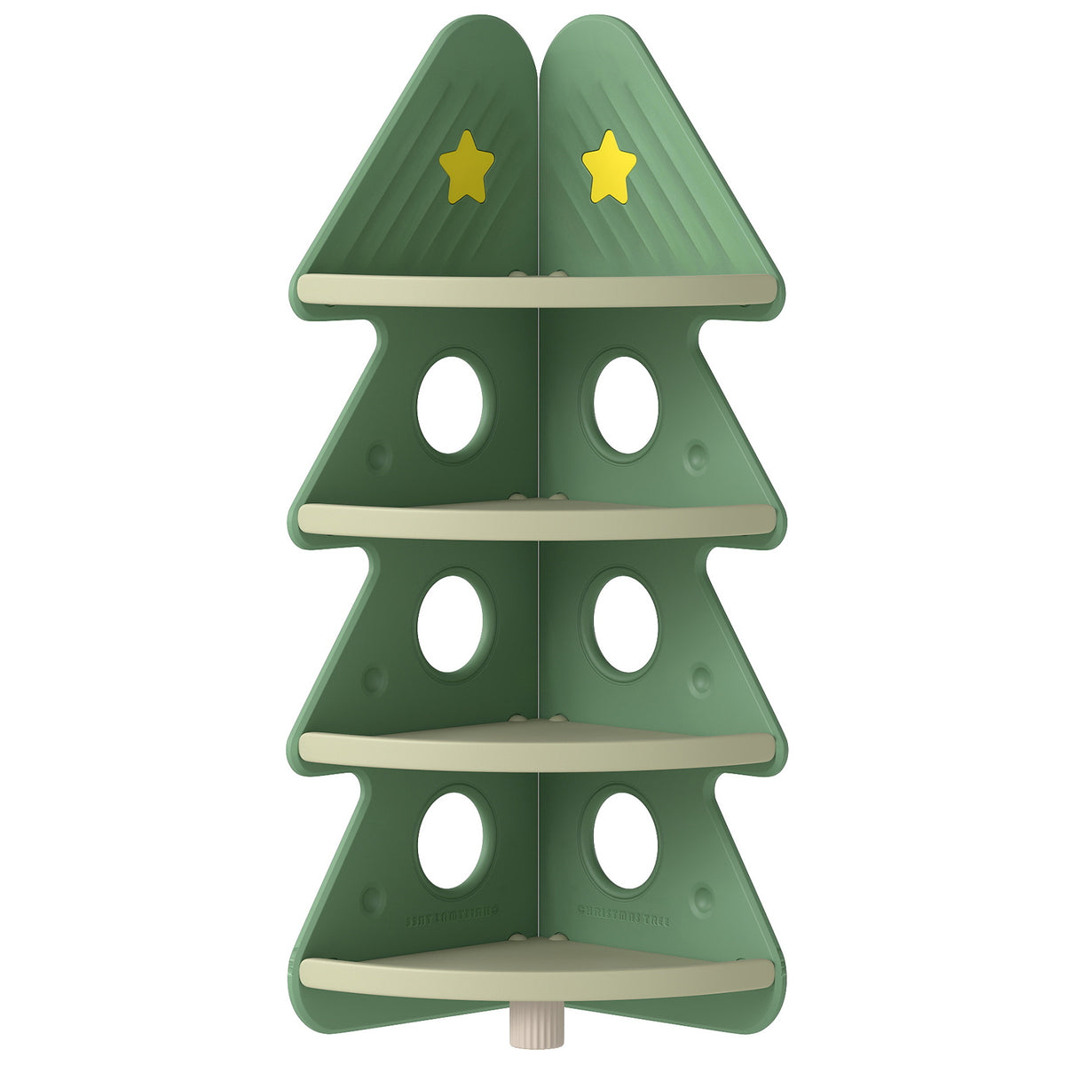 4-Tier Kids Corner Bookshelf Baby Display Shelf for Kids Room-Green