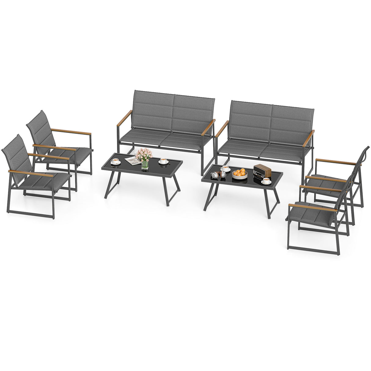 4-Piece Outdoor Conversation Patio Furniture Set