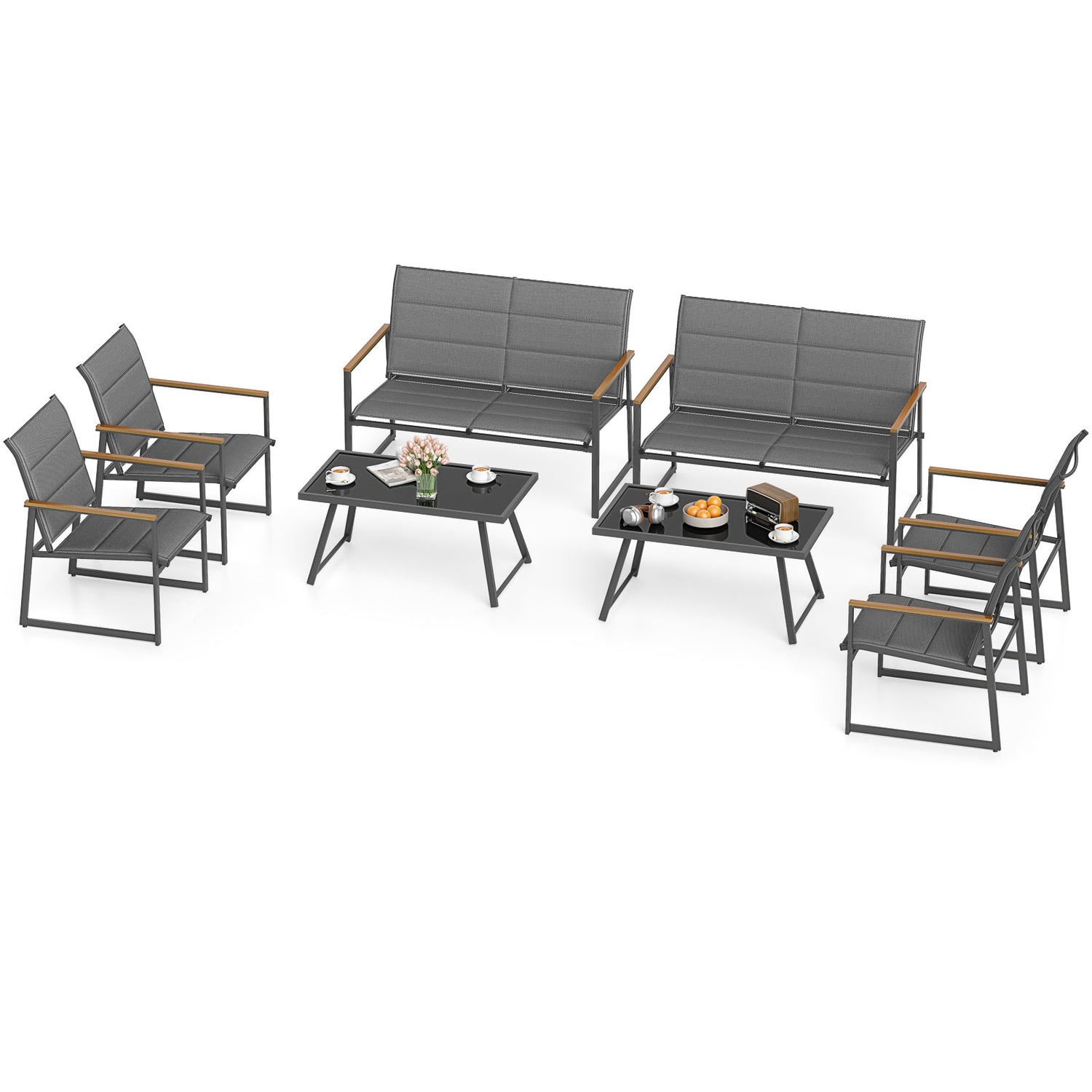 4-Piece Outdoor Conversation Patio Furniture Set