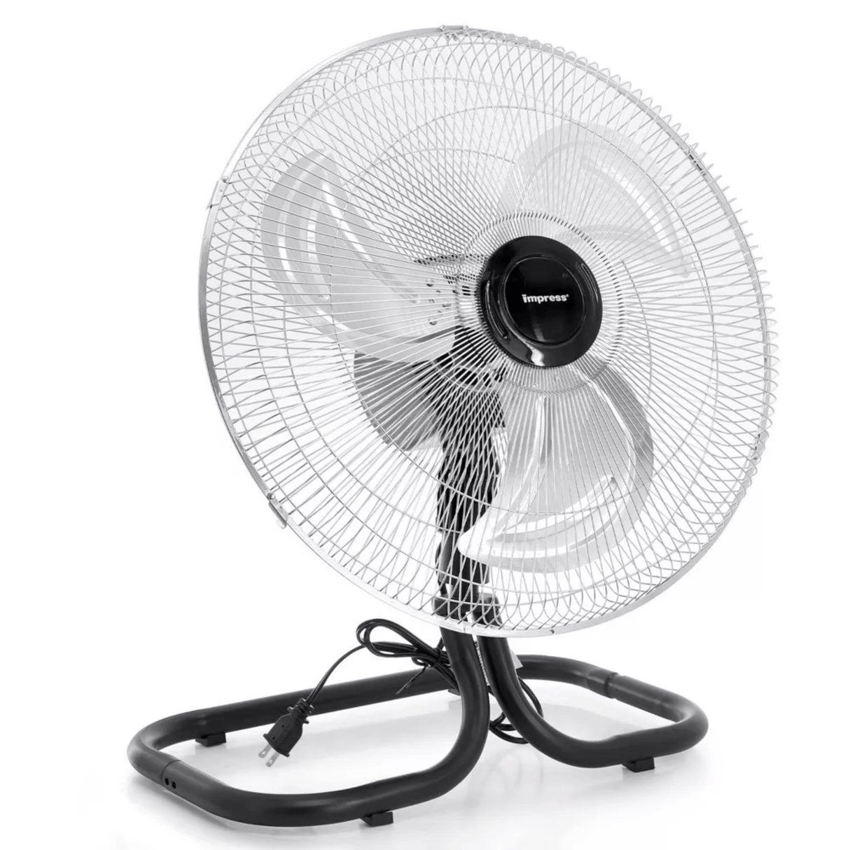 Impress 18-Inch 2-in-1 Chrome Hi-Speed Industrial Oscillating Fan