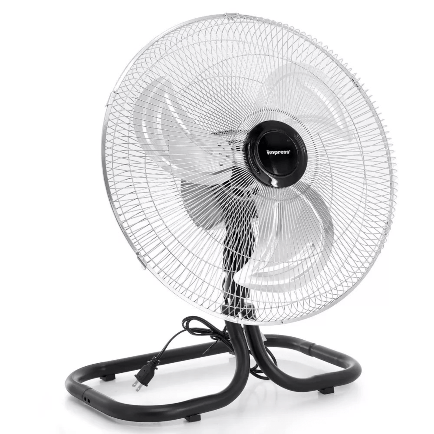 Impress 18-Inch 2-in-1 Chrome Hi-Speed Industrial Oscillating Fan