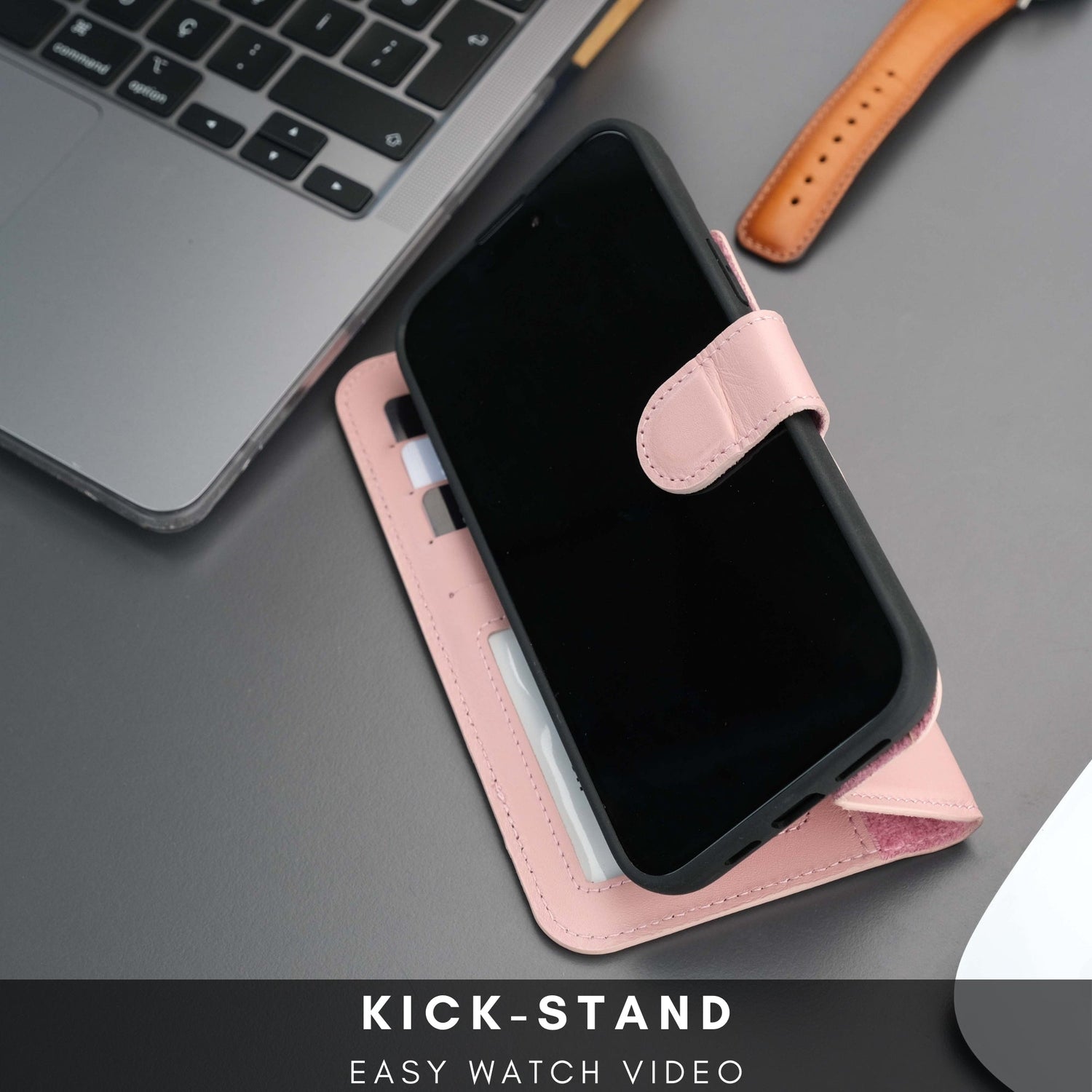 Casper Leather iPhone 15 Plus Wallet Case | Detachable MagSafe Compatible RFID Protection