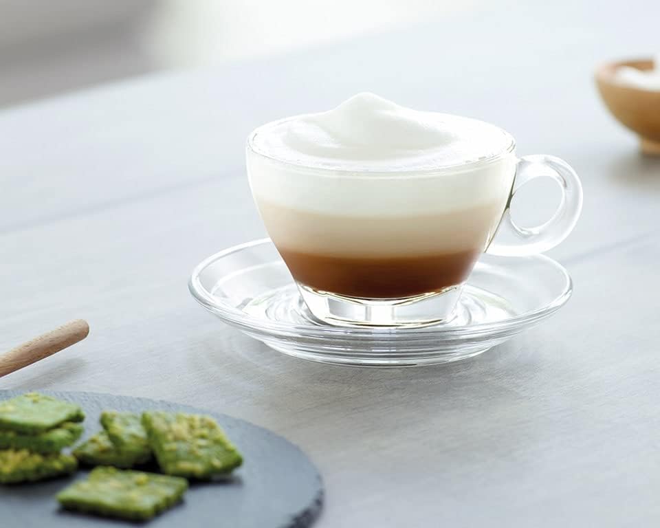 Glass Latte Cup and Saucer - 8.75oz