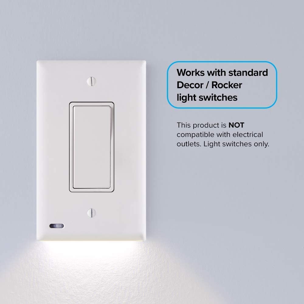 2 Pack: LED Mention Light Switch Plate
