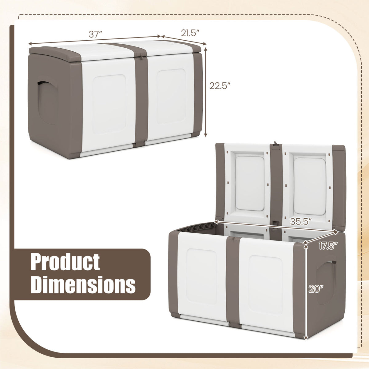 Patio Container with Lockable Lid for Packages and Garden