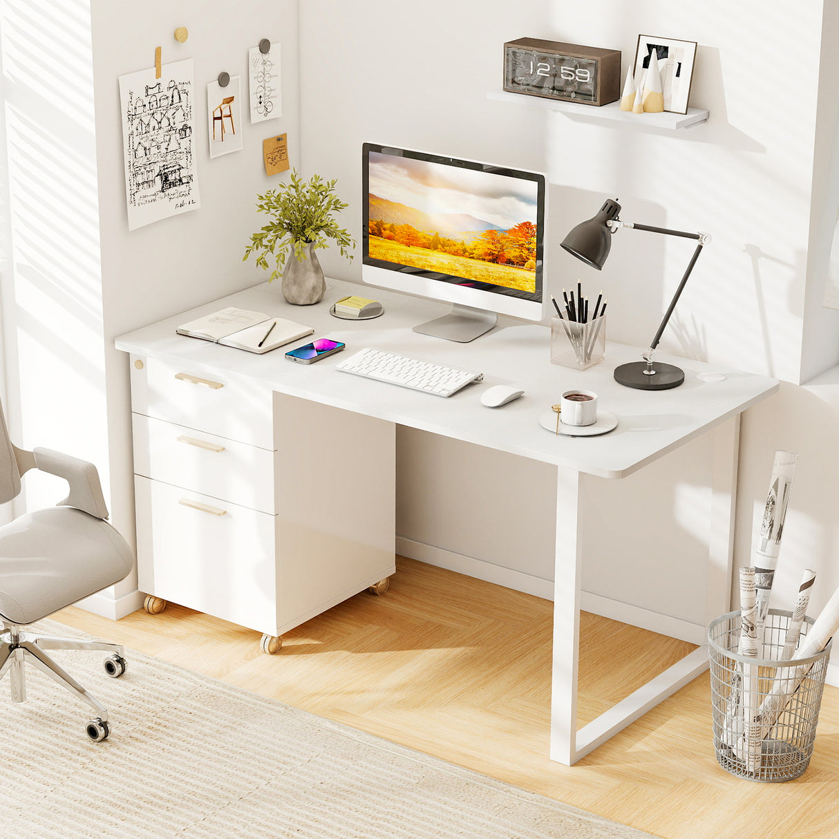 55" x 28" Universal Tabletop for Standard and Standing Desk Frame