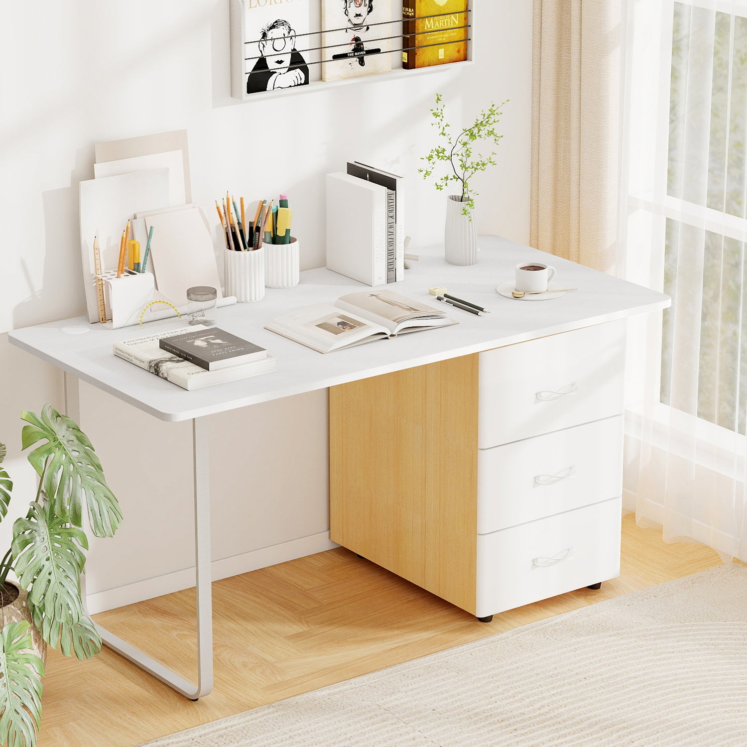 55" x 28" Universal Tabletop for Standard and Standing Desk Frame