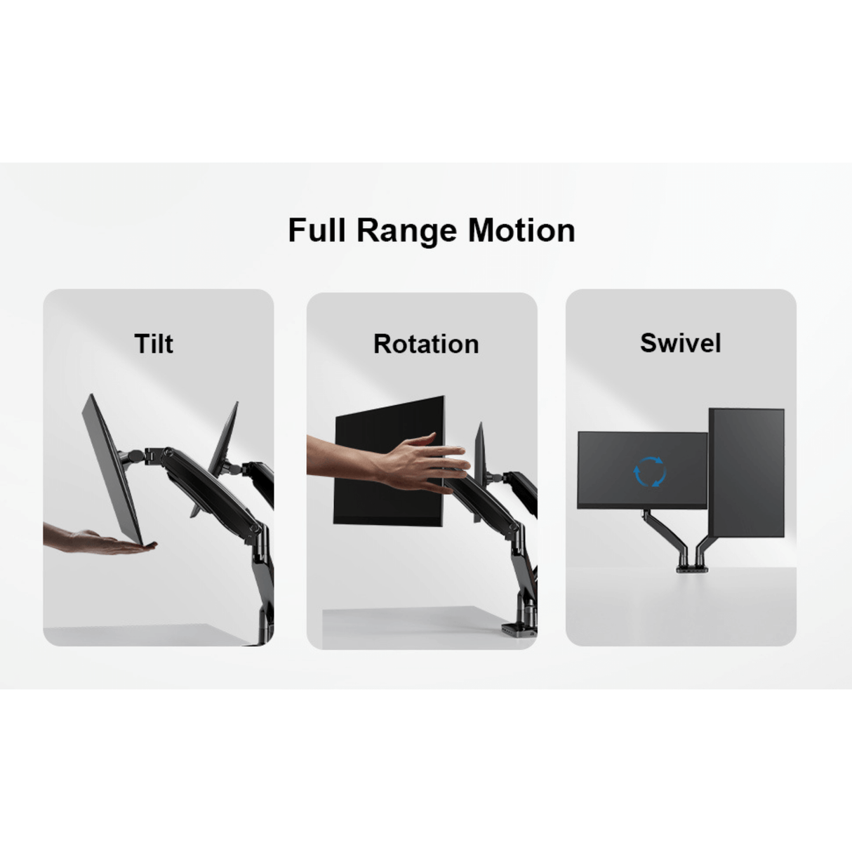 ErgoAV ErgoLink Motion Desk Mount for Dual Monitors up to 34" and 22 lbs