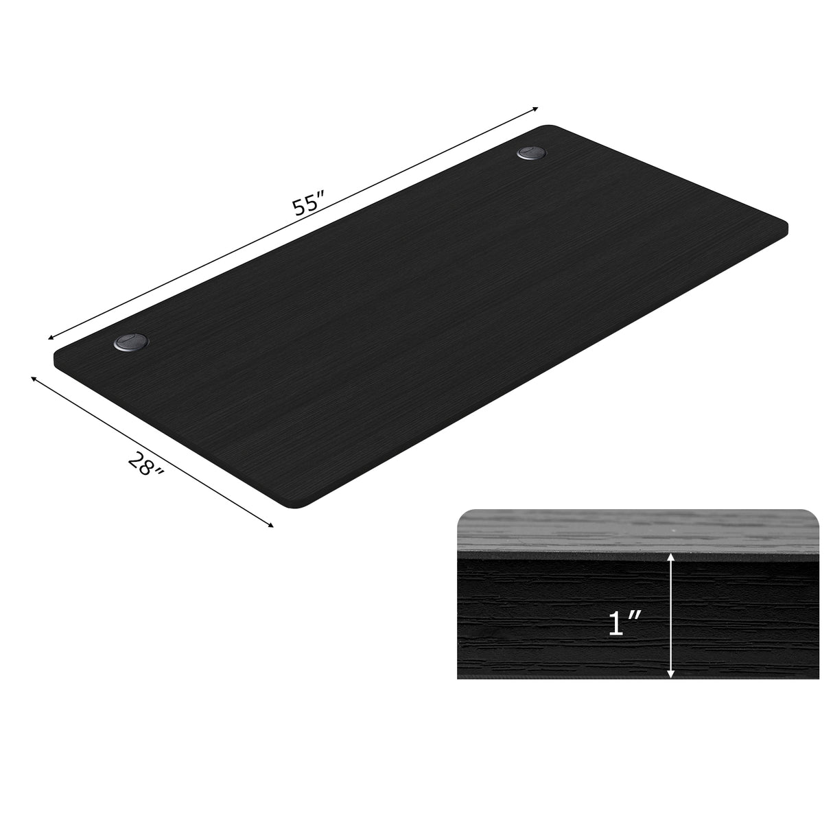 55" x 28" Universal Tabletop for Standard and Standing Desk Frame