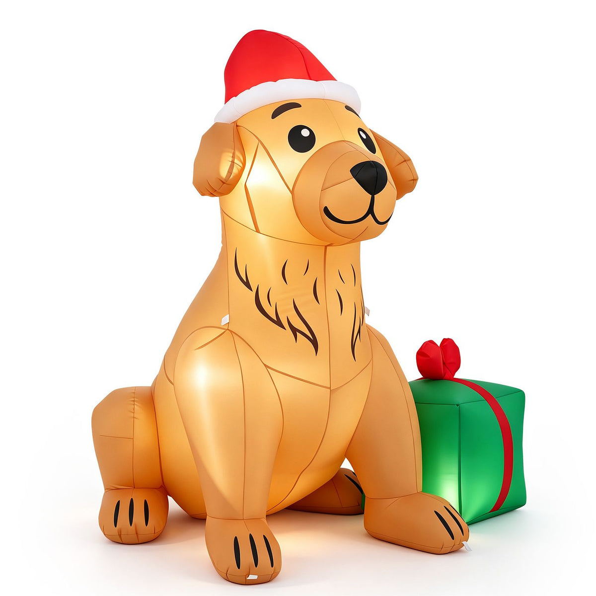5 FT Christmas Inflatable Golden Retriever Dog Decoration for Holiday Decor
