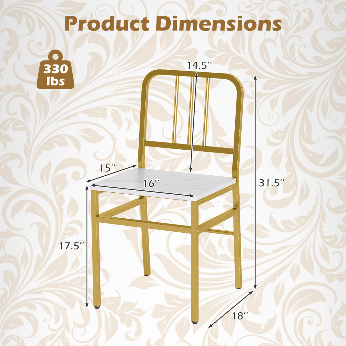 5-Piece Round Dining Table Set with Storage Shelf for Dining Room