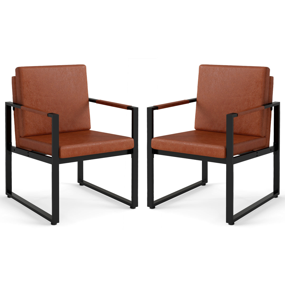 5 Pieces Living Room Set with 2 Accent Chairs and 2 Coffee Tables