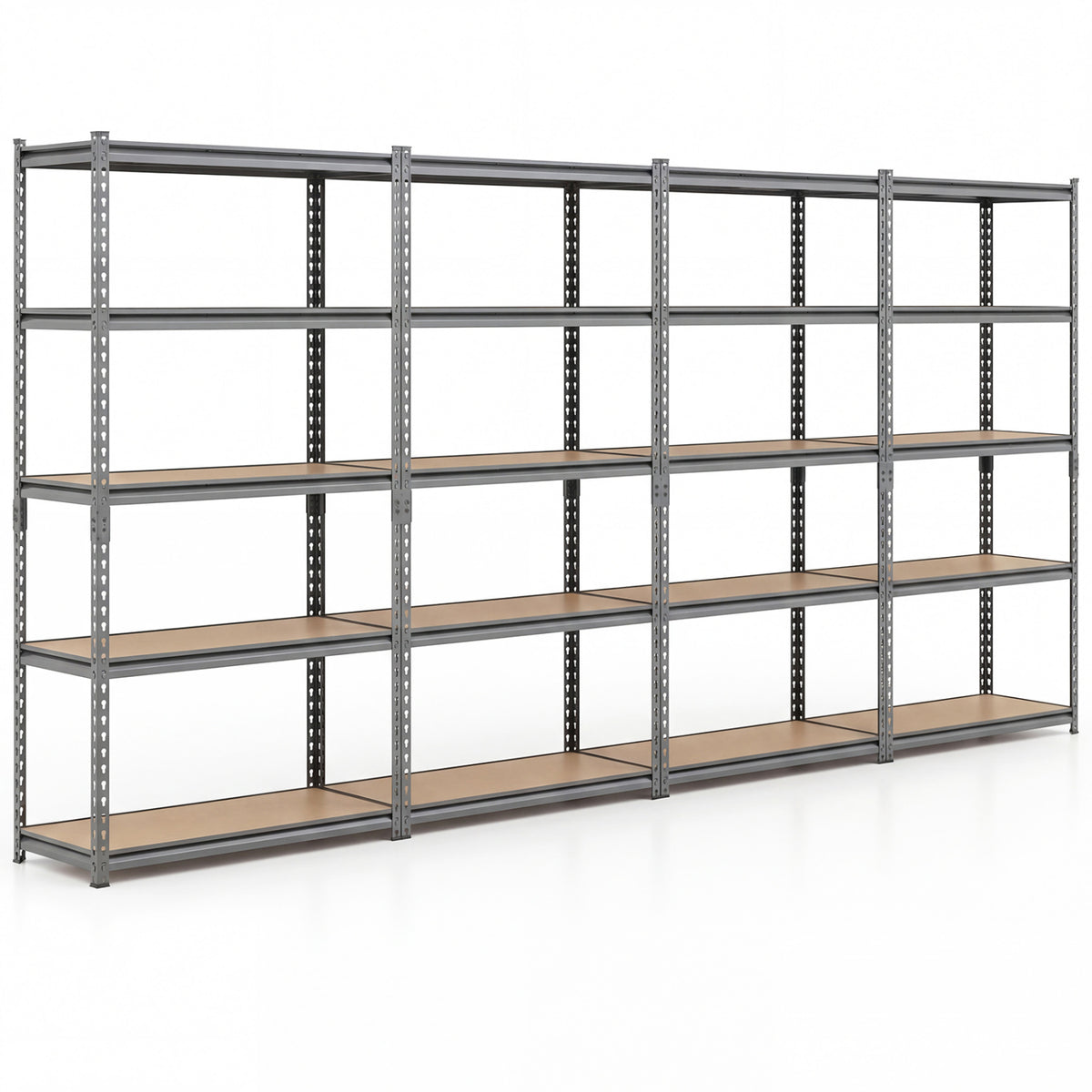 5-Tier Garage Shelving Unit 2200 LBS Metal Storage Shelves Adjustable Utility Rack for Warehouse-Set of 2