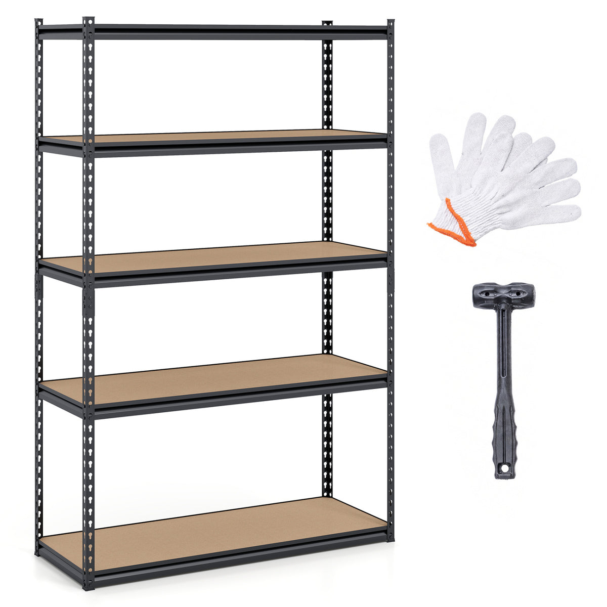 5-Tier Garage Shelving Unit for Warehouse and Basement-Set of 2