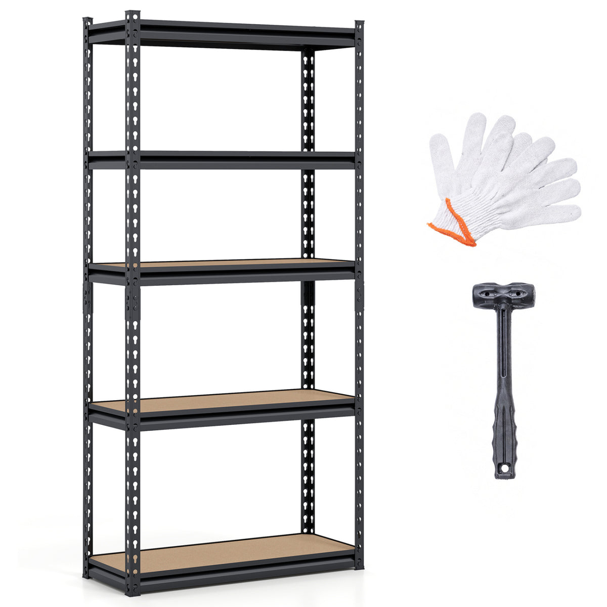 5-Tier Garage Shelving Unit 2200 LBS Heavy Duty Metal Storage Shelves-Set of 2