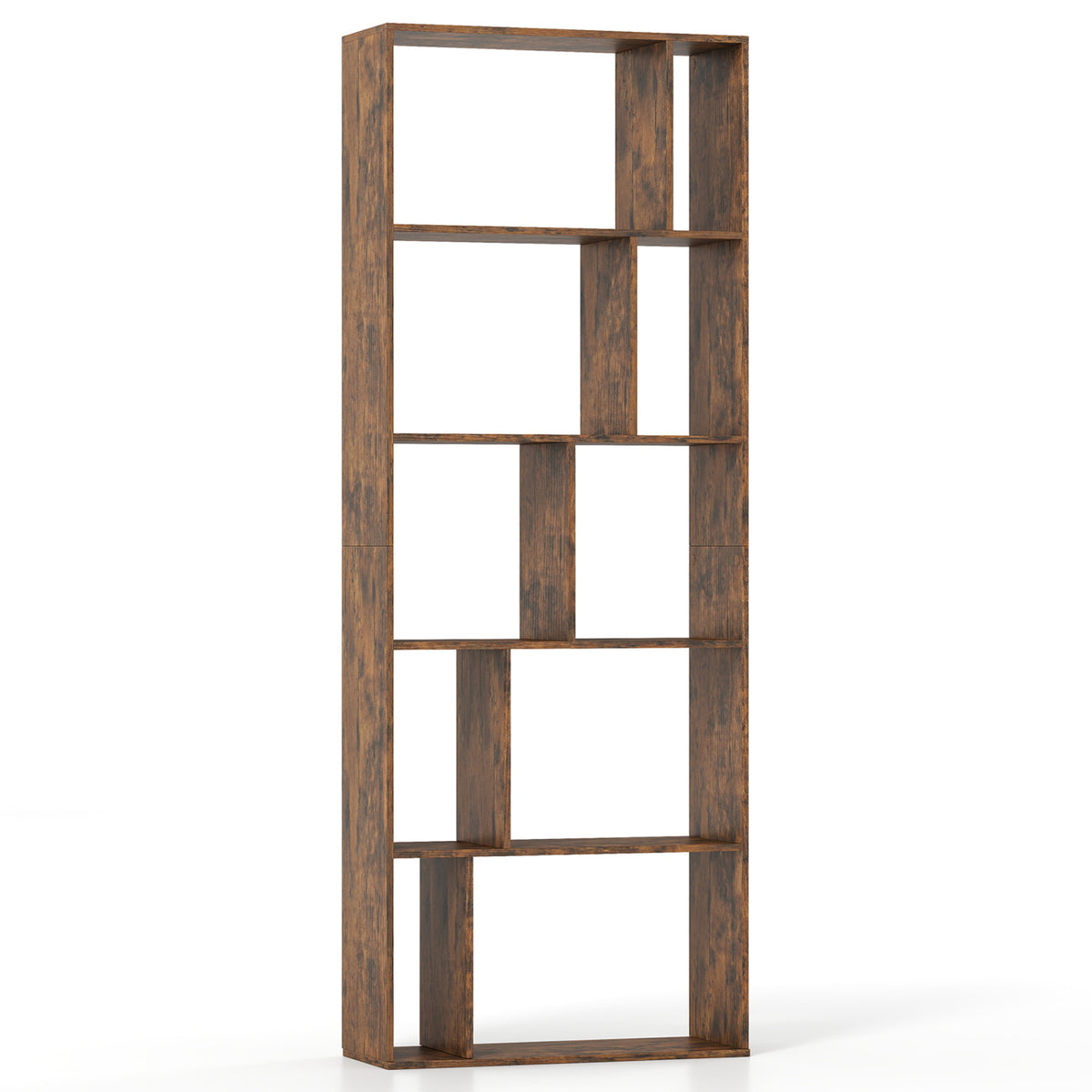 5-Tier Modern Bookshelf with Open Back and 2 Anti-Tipping Kits