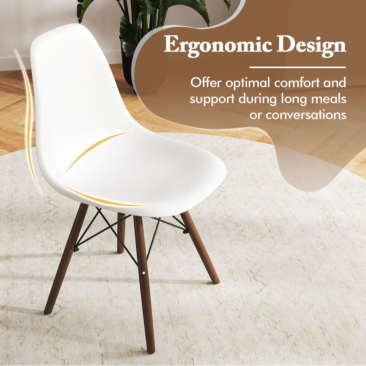 5 Pieces Table Set With Solid Wood Leg For Dining Room