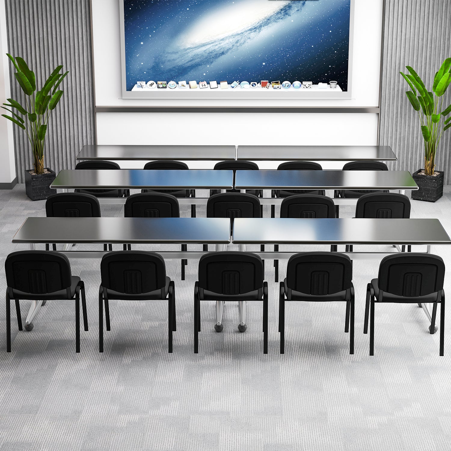 5 Pieces Elegant Conference Office Chair Set for Guest Reception