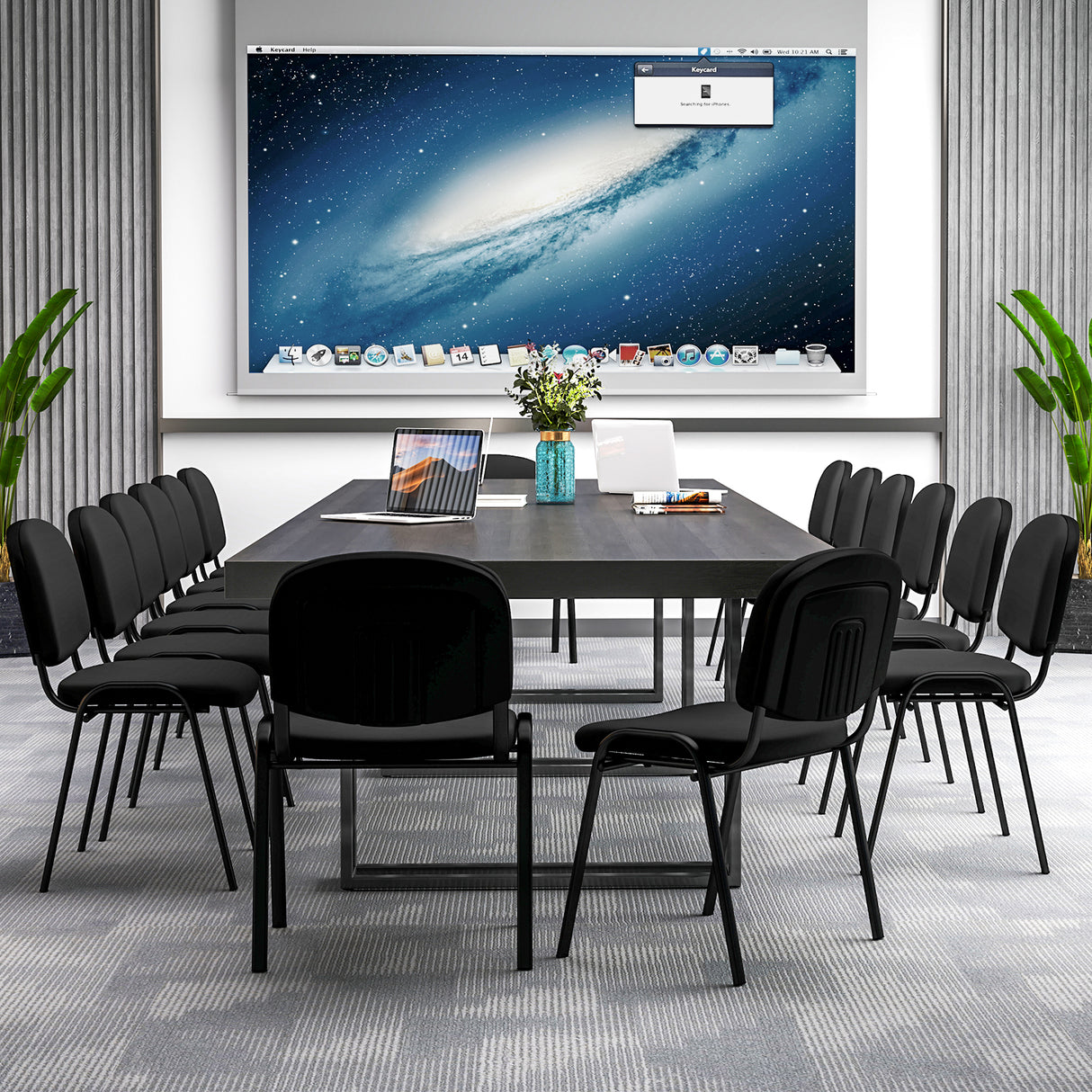 5 Pieces Elegant Conference Office Chair Set for Guest Reception