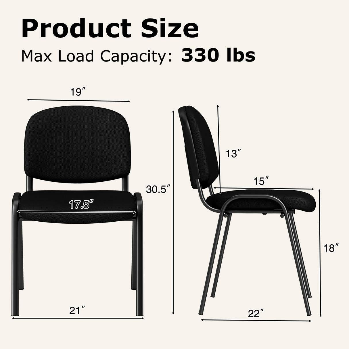 5 Pieces Elegant Conference Office Chair Set for Guest Reception