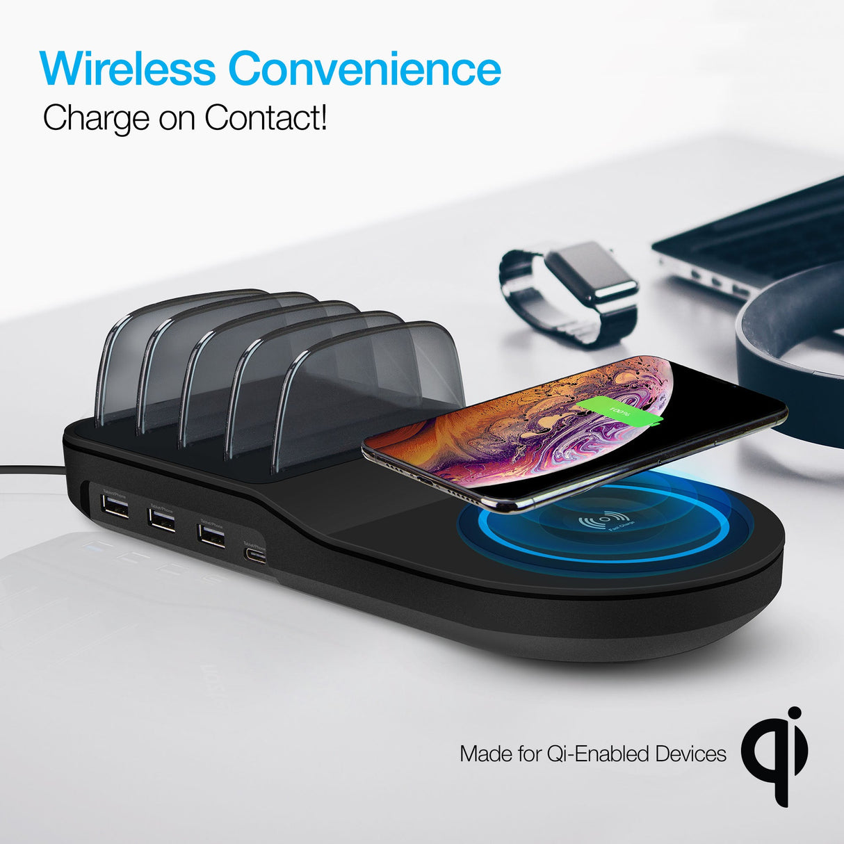 Naztech Wireless Power Hub 5 Black (14573-HYP)