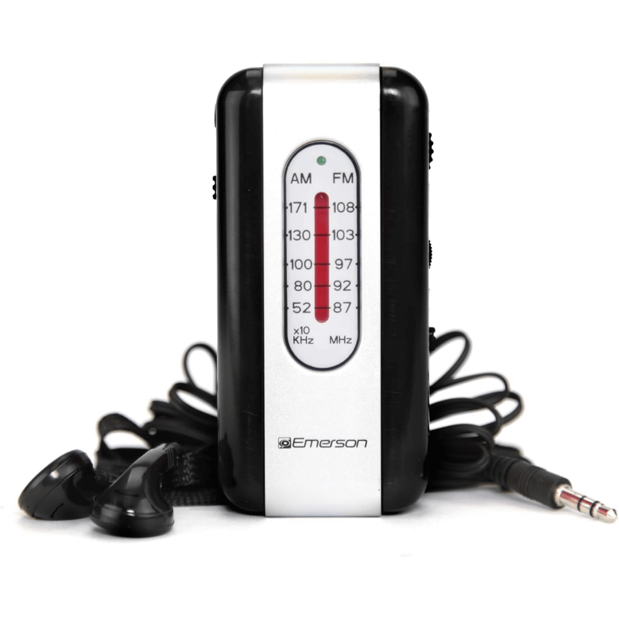 Emerson Portable AMFM Radio with Earbuds and Wide Frequency Range of Stations