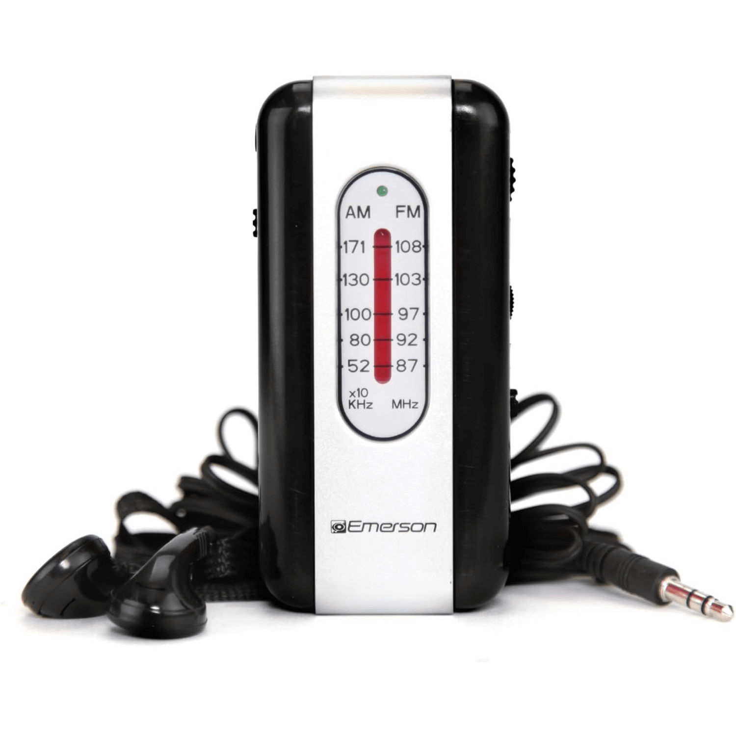 Emerson Portable AMFM Radio with Earbuds and Wide Frequency Range of Stations