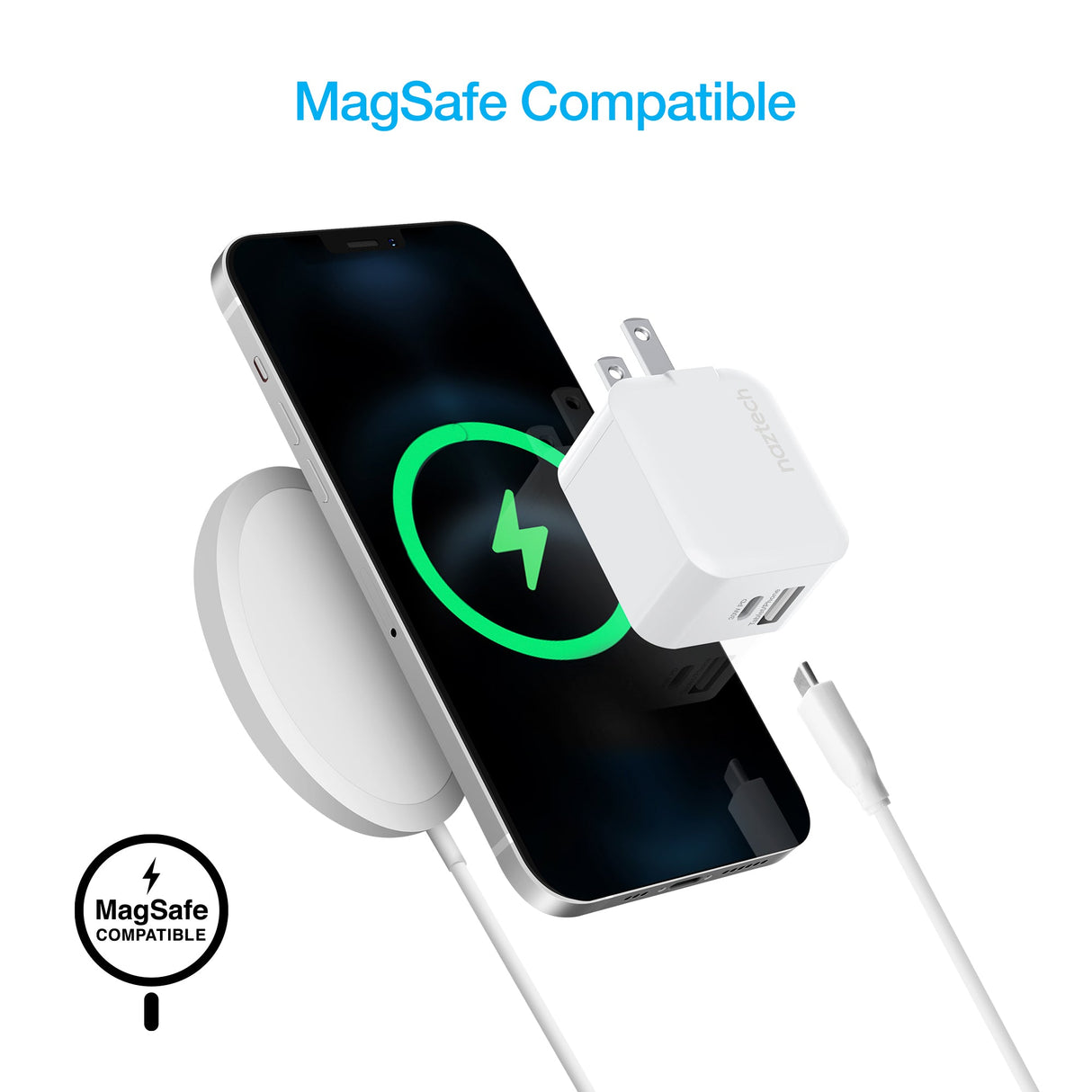 Naztech 30W USB-C PD Dual Output Fast Wall Charger