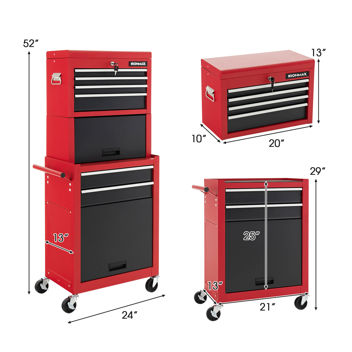 6-Drawer Tool Chest with Heightening Cabinet