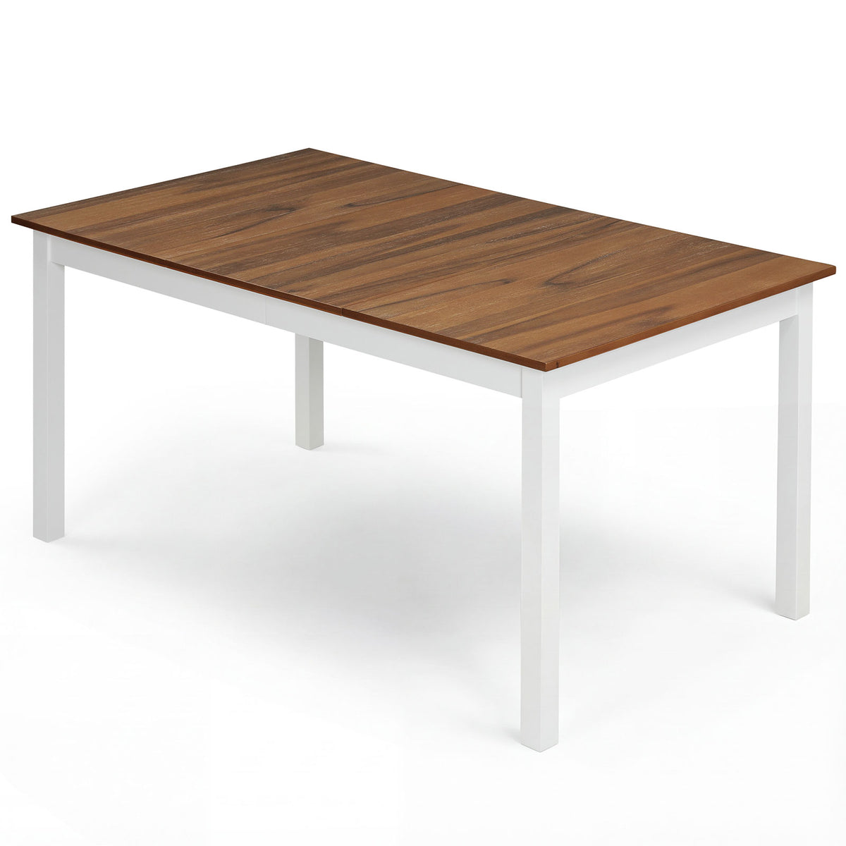Rectangular Dinner Table with Solid Rubber Wood Legs
